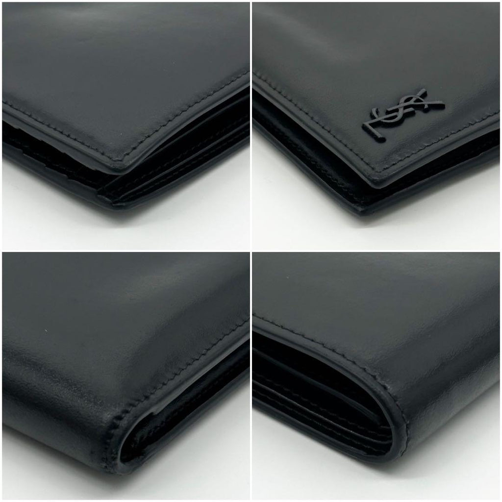 Saint Laurent Tiny Cassandra Bifold Compact Billfold Wallet — view 5