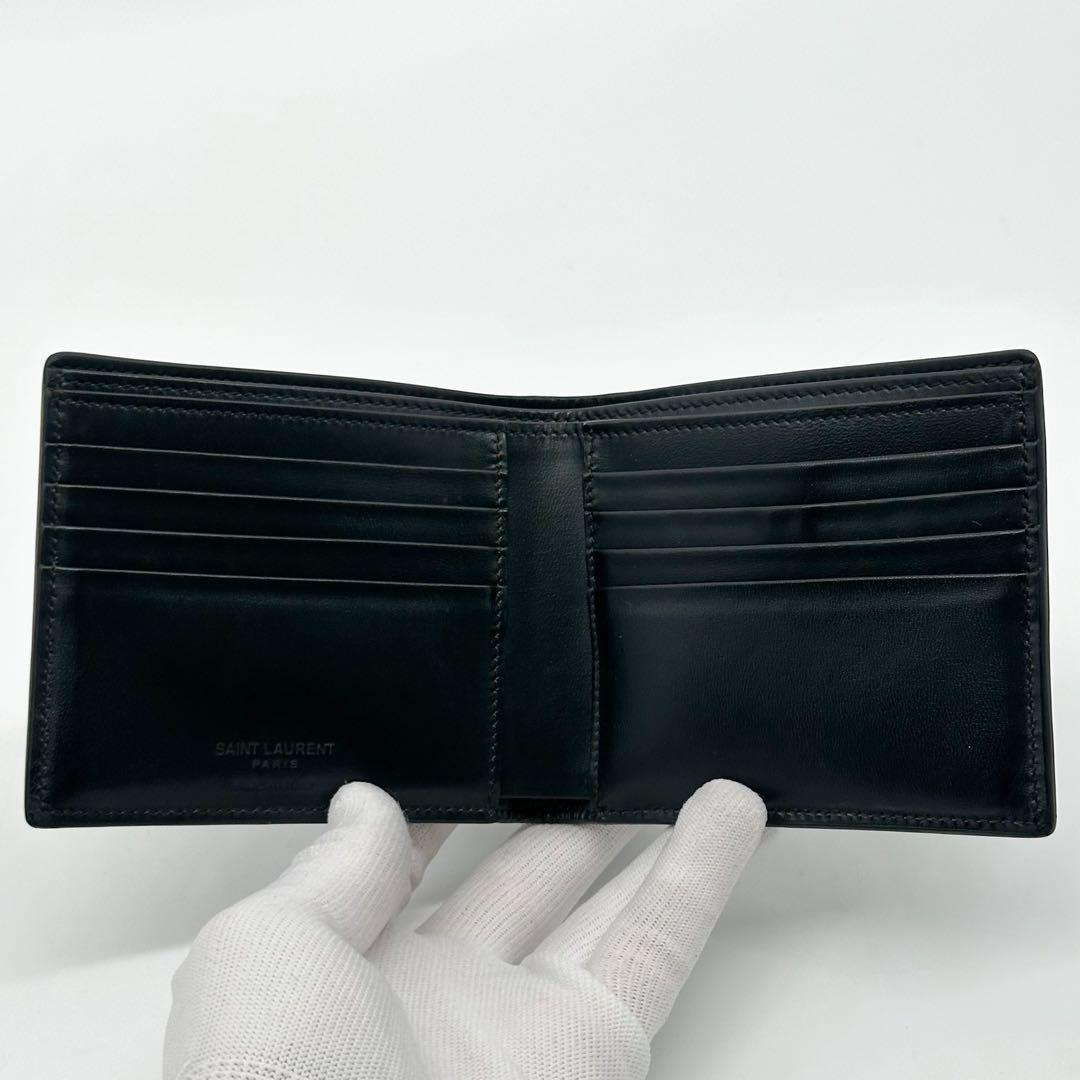 Saint Laurent Tiny Cassandra Bifold Compact Billfold Wallet — view 6