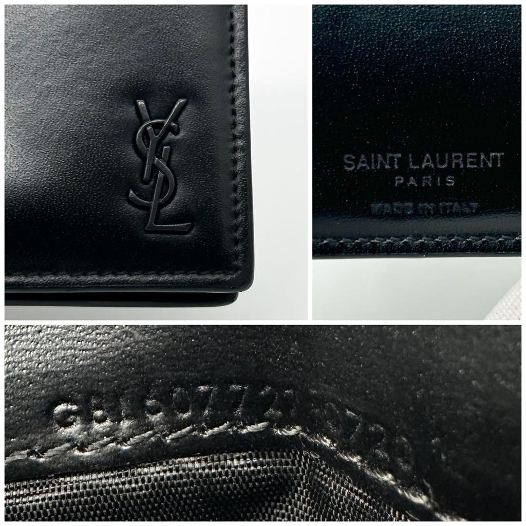 Saint Laurent Tiny Cassandra Bifold Compact Billfold Wallet — view 9
