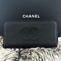 Chanel Wallet Coco Stitch Caviar Round