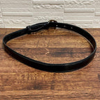 Gucci GG Interlocking Buckle Leather Belt Silver Black — view 4