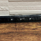 Gucci GG Interlocking Buckle Leather Belt Silver Black — view 5