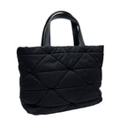 Prada Nylon Leather Quilted Shoulder Bag Black — view 2