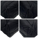 Prada Nylon Leather Quilted Shoulder Bag Black — view 5