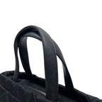 Prada Nylon Leather Quilted Shoulder Bag Black — view 6