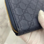 Gucci Guccissima Wallet Navy GG Leather — view 4