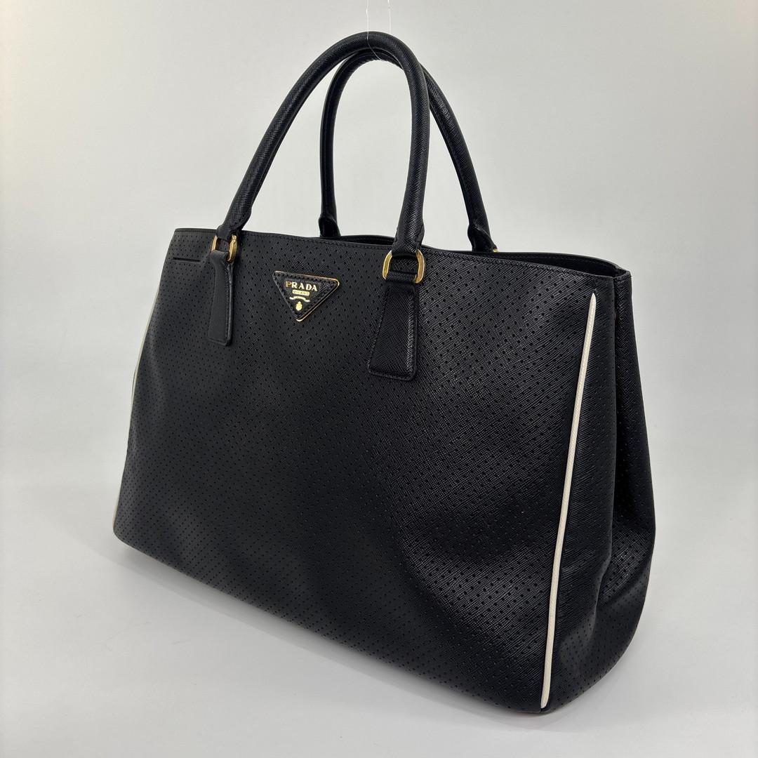 Prada Super Saffiano Leather Black Tote — view 2