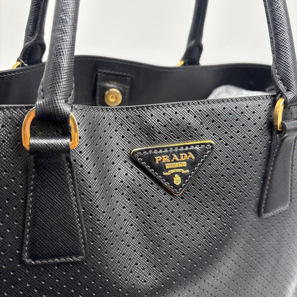 Prada Super Saffiano Leather Black Tote — view 7