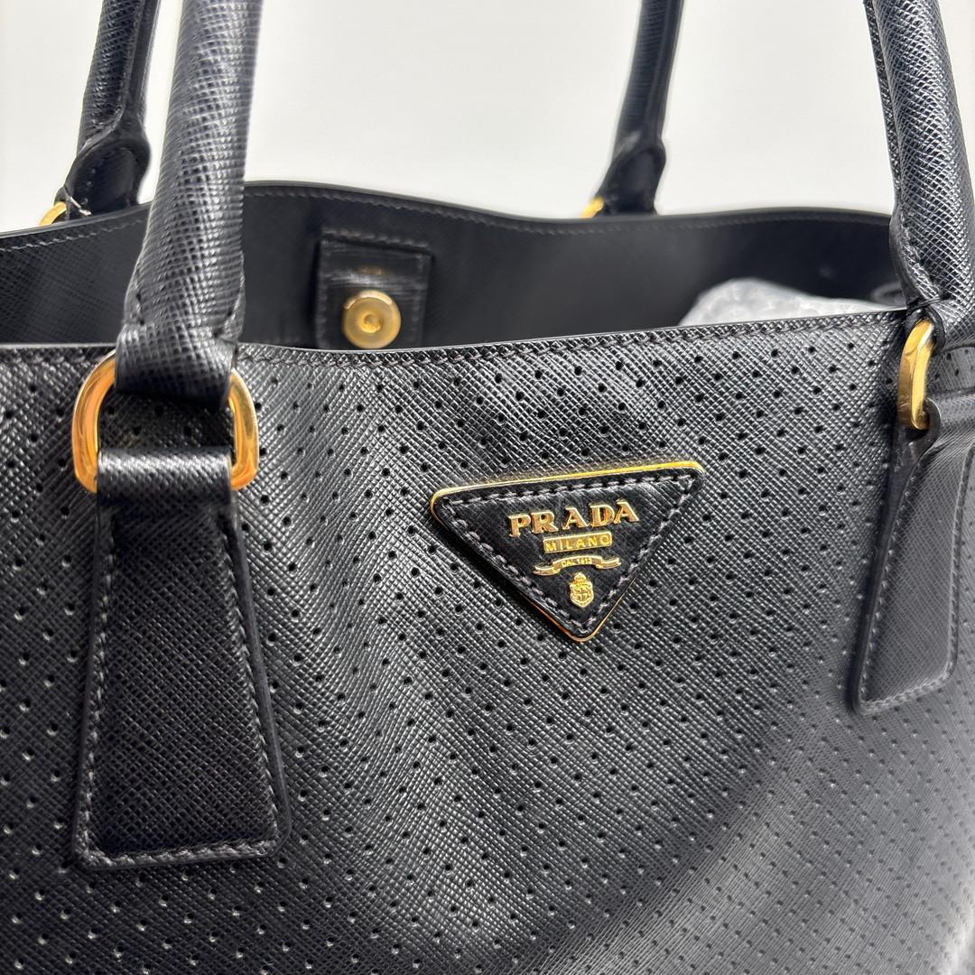 Prada Super Saffiano Leather Black Tote — view 7