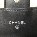 Chanel Lambskin Quilted Wallet Black Silver — view 5
