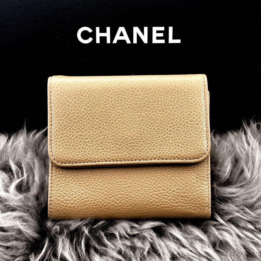 Chanel Wallet Coco Stitch Caviar Snap Trifold — view 2