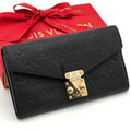 Louis Vuitton Wallet Portefeuille Sarah Metis Empreinte Black