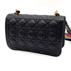 Dior Cannage Shoulder Bag Black Leather — view 2