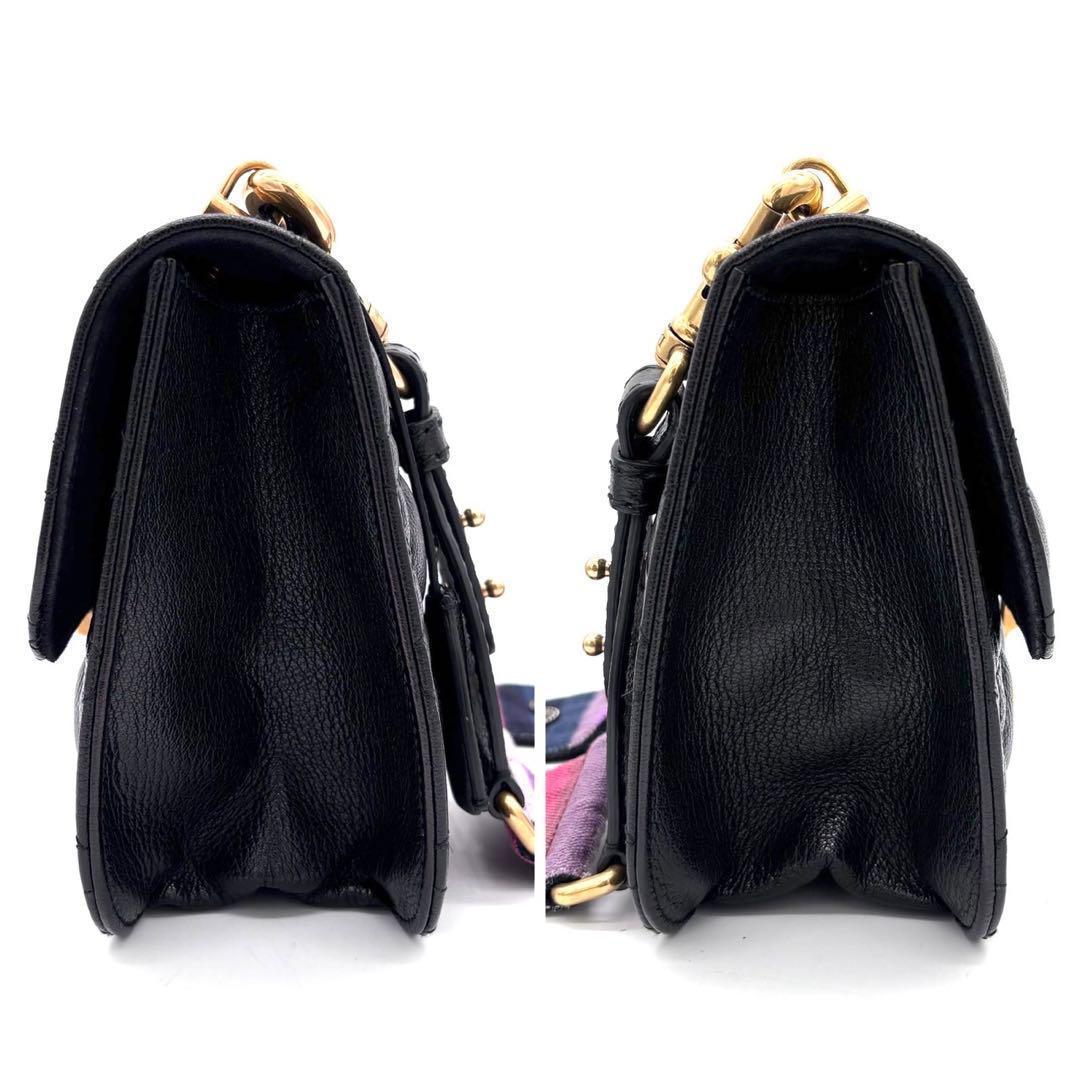 Dior Cannage Shoulder Bag Black Leather — view 6