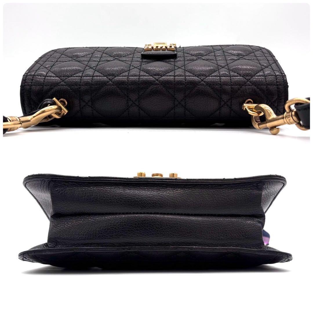 Dior Cannage Shoulder Bag Black Leather — view 7