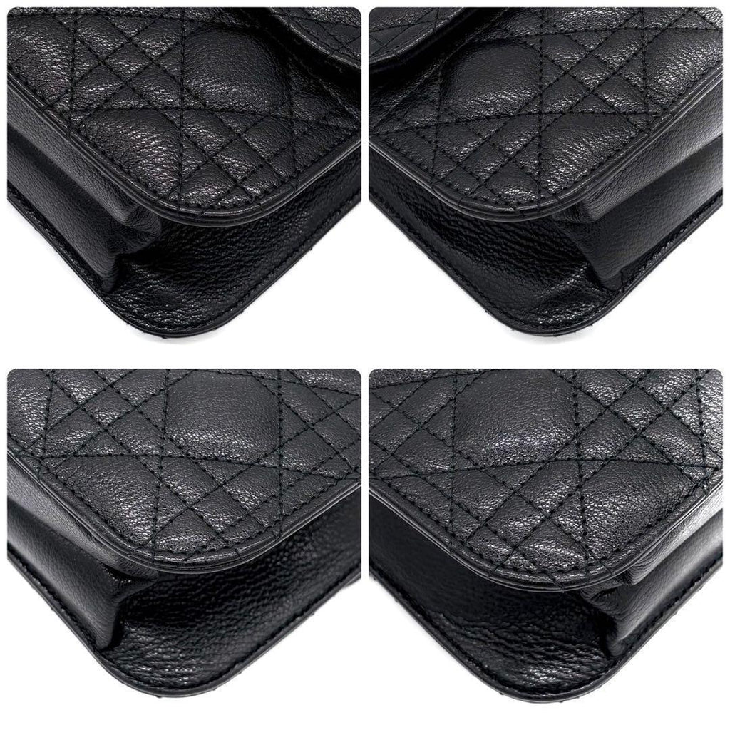 Dior Cannage Shoulder Bag Black Leather — view 8