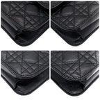 Dior Cannage Shoulder Bag Black Leather — view 8