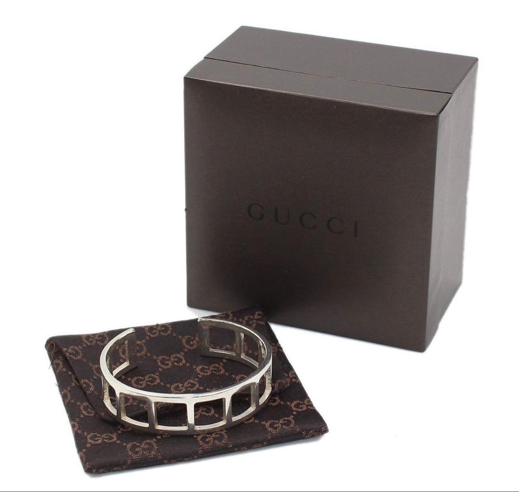 Gucci Open Square Bangle Bracelet — view 8