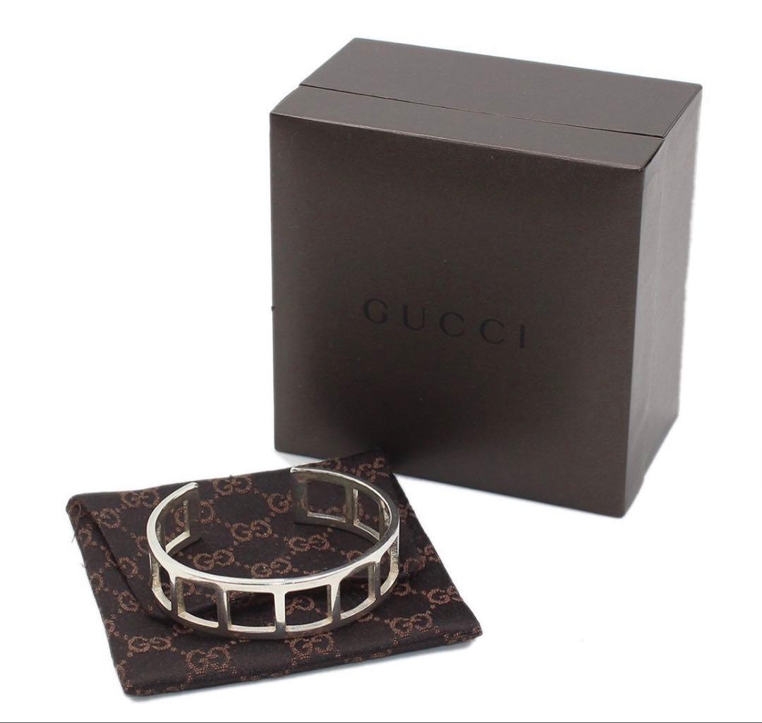 Gucci Open Square Bangle Bracelet — view 8
