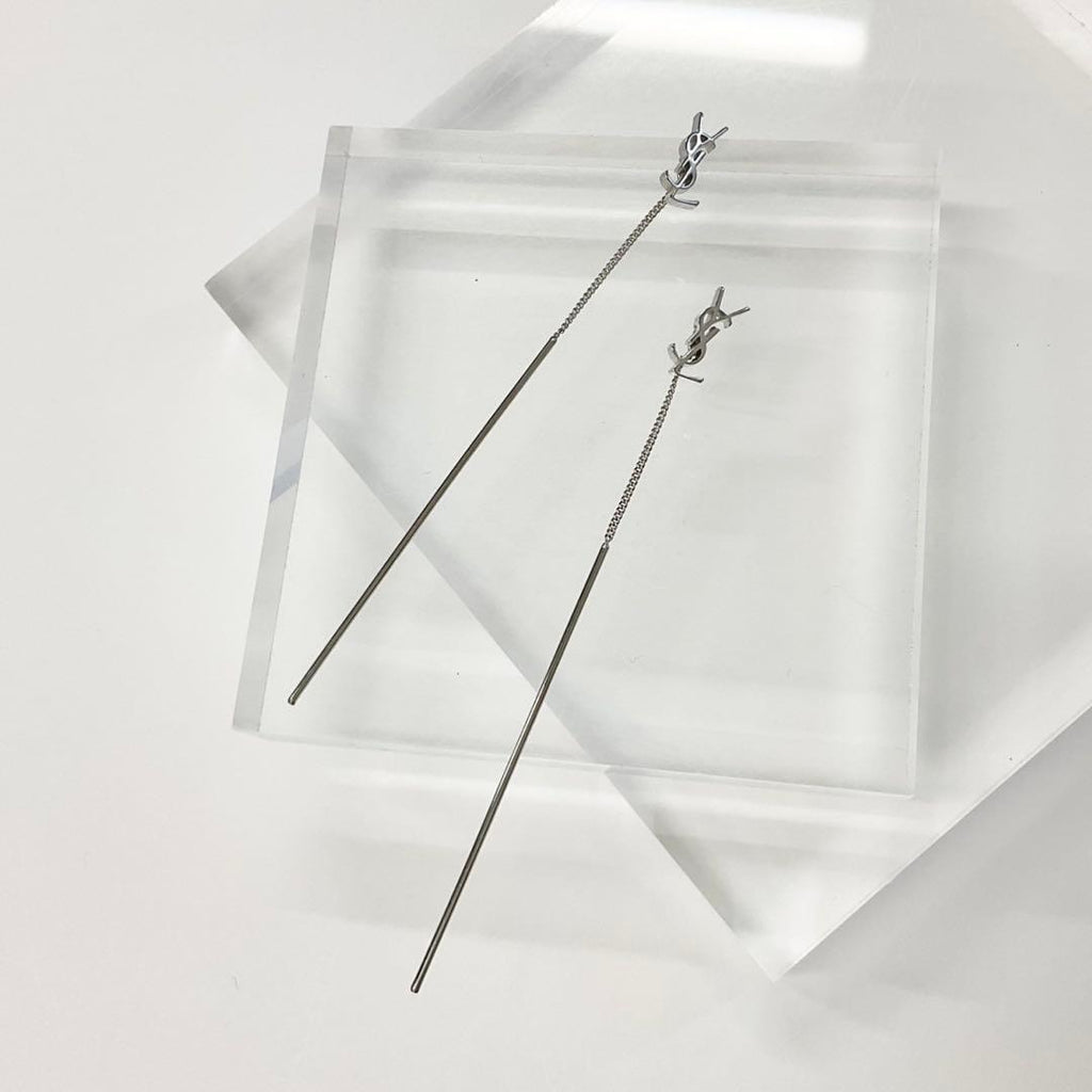 Saint Laurent Earrings Cassandra YSL Monogram
