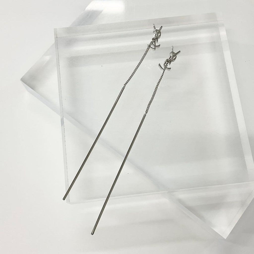 Saint Laurent Earrings Cassandra YSL Monogram — view 3