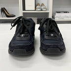 Chanel CC Logo Leather Fabric Suede Sneakers Black — view 4