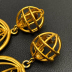 Chanel CC Logo Earrings Birdcage Vintage Classic — view 3