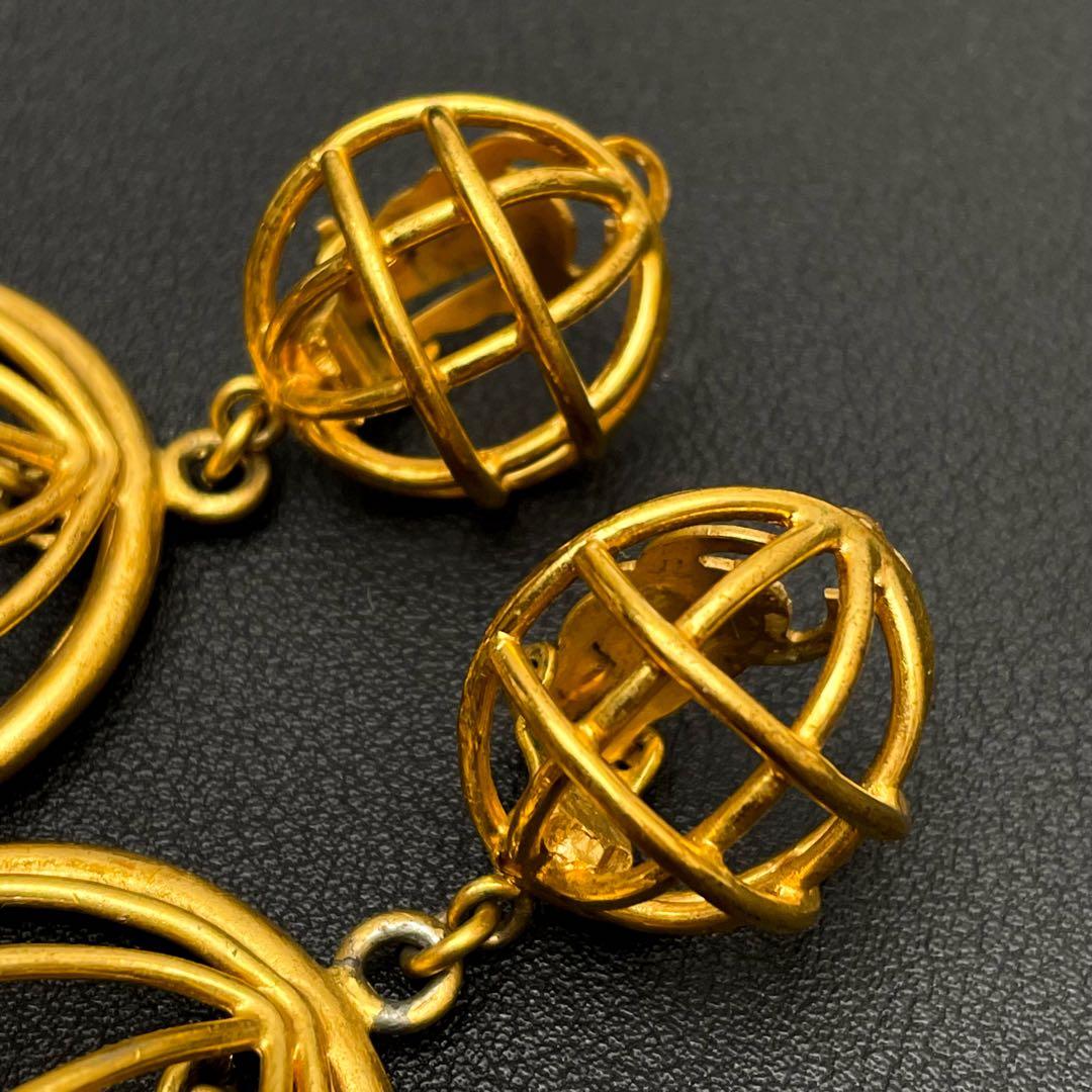 Chanel CC Logo Earrings Birdcage Vintage Classic — view 3