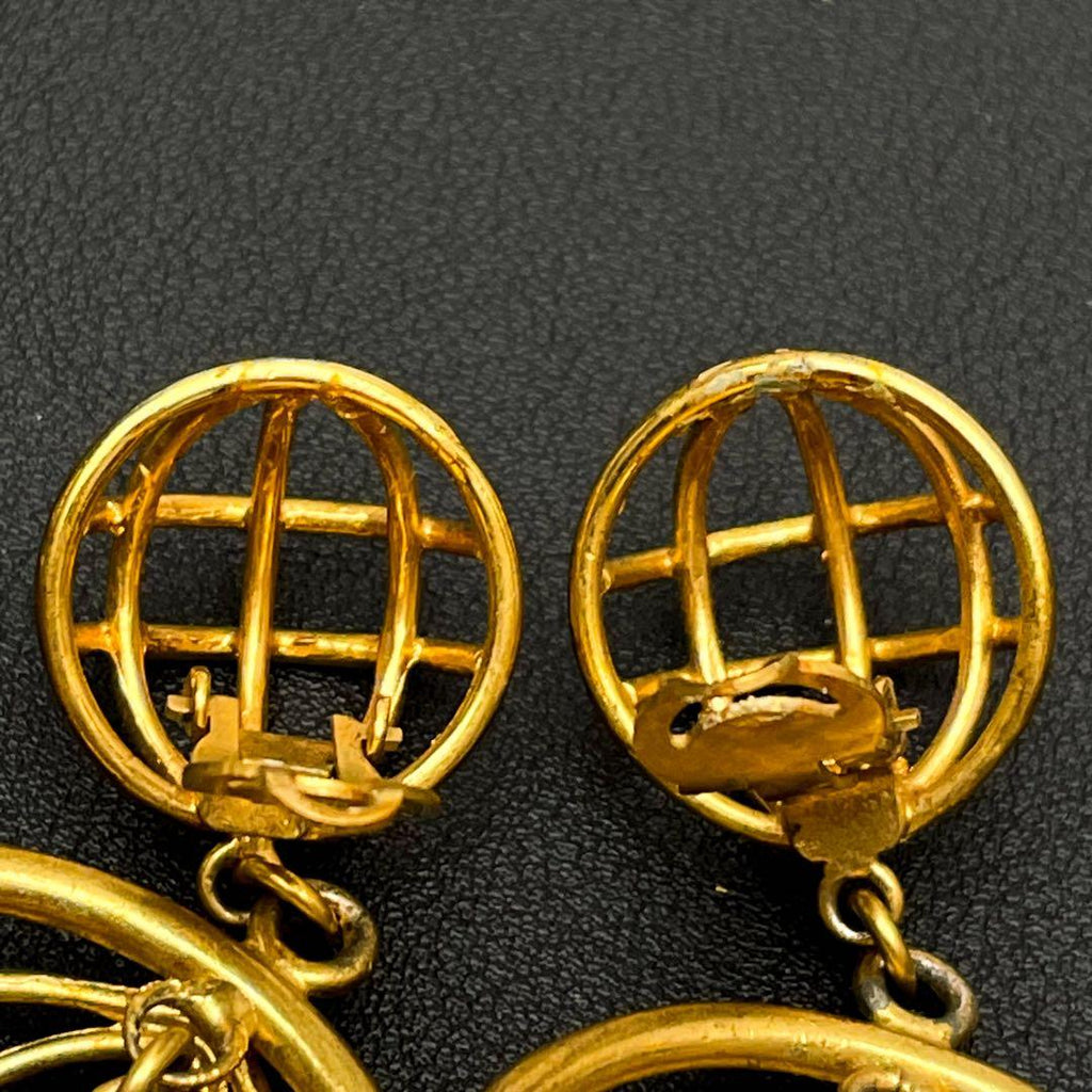 Chanel CC Logo Earrings Birdcage Vintage Classic — view 6