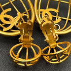 Chanel CC Logo Earrings Birdcage Vintage Classic — view 7