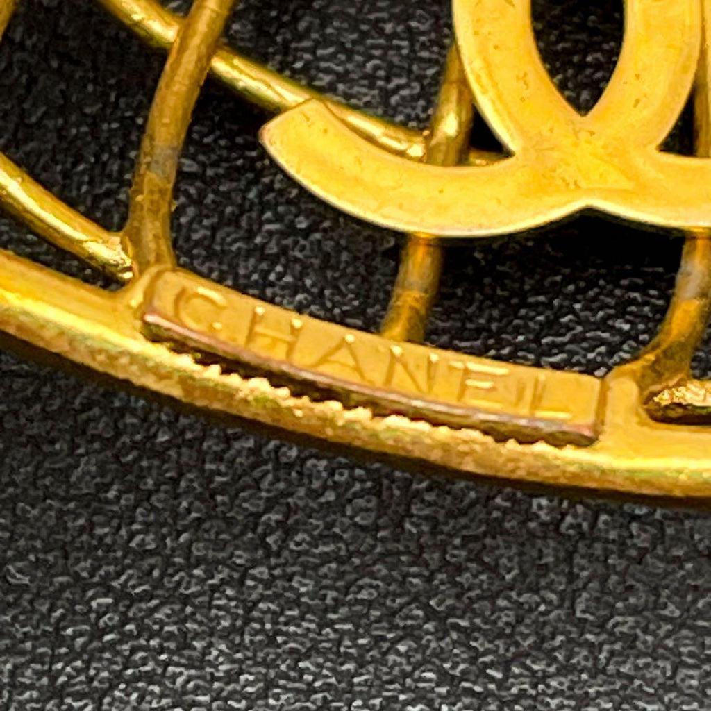 Chanel CC Logo Earrings Birdcage Vintage Classic — view 9