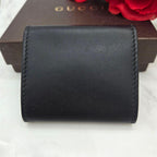 Gucci Coin Purse Wallet Flower Black — view 2