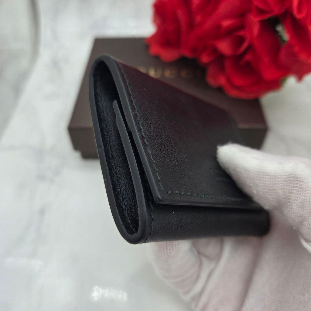 Gucci Coin Purse Wallet Flower Black — view 5