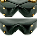 Celine Handbag Triomphe Top Handle Leather Dark Green — view 5