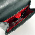 Celine Handbag Triomphe Top Handle Leather Dark Green — view 6