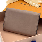 Louis Vuitton Portefeuille Lock Mini Trifold Wallet Beige Gold — view 2
