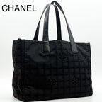 Chanel New Travel Line MM Tote Bag Nylon CC Logo