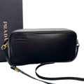 Prada Logo Saffiano Leather Shoulder Bag Black