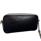 Prada Logo Saffiano Leather Shoulder Bag Black — view 2