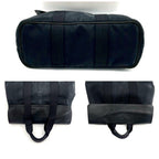 Hermes Valparaiso MM Canvas Leather Black Handbag — view 6