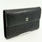 Chanel Wallet Stitch Wallet Silver — view 2