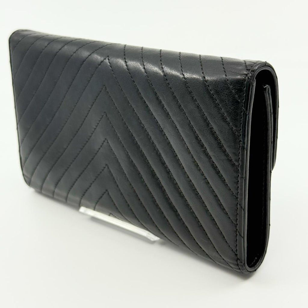 Chanel Wallet Stitch Wallet Silver — view 5