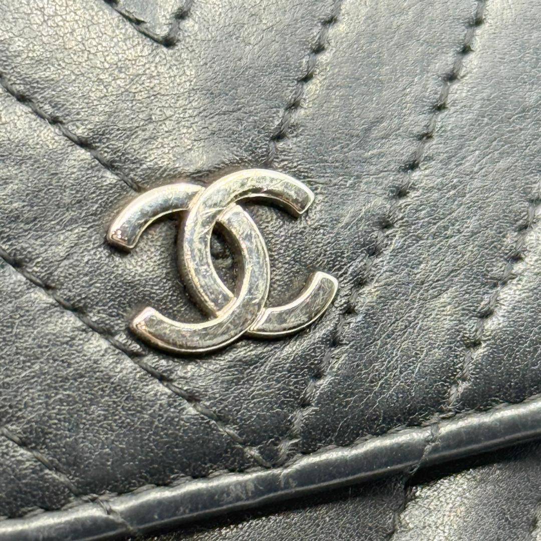 Chanel Wallet Stitch Wallet Silver — view 8