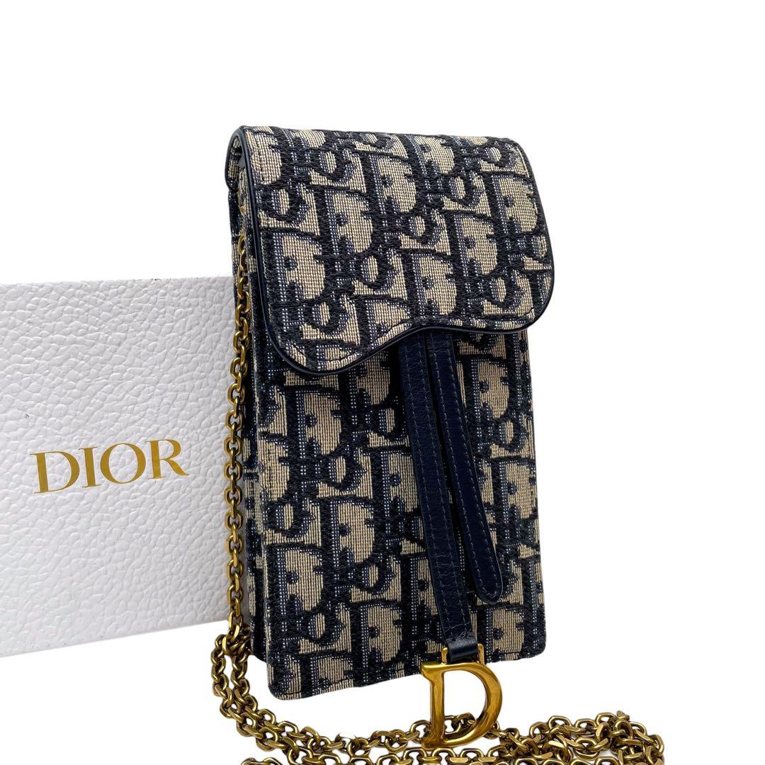 Dior Trotter Canvas Smartphone Shoulder Bag Pouch