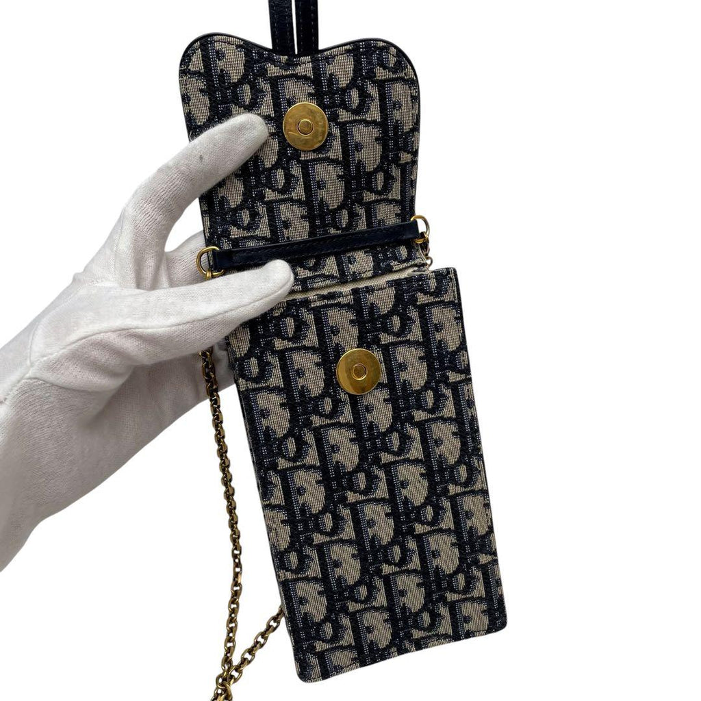 Dior Trotter Canvas Smartphone Shoulder Bag Pouch — view 7