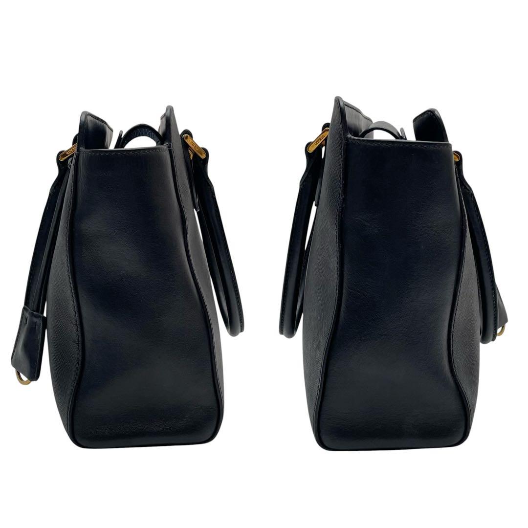 Prada Saffiano Leather Shoulder Bag 2-Way Black — view 3