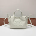 Celine Cabas Drawstring Cuile Triomphe Leather Shoulder Bag