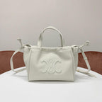 Celine Cabas Drawstring Cuile Triomphe Leather Shoulder Bag