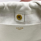 Celine Cabas Drawstring Cuile Triomphe Leather Shoulder Bag — view 7