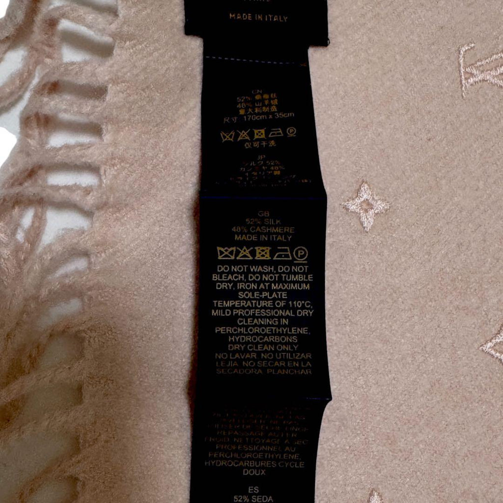 Louis Vuitton Silk Cashmere Echarpe LV Stella Scarf — view 6